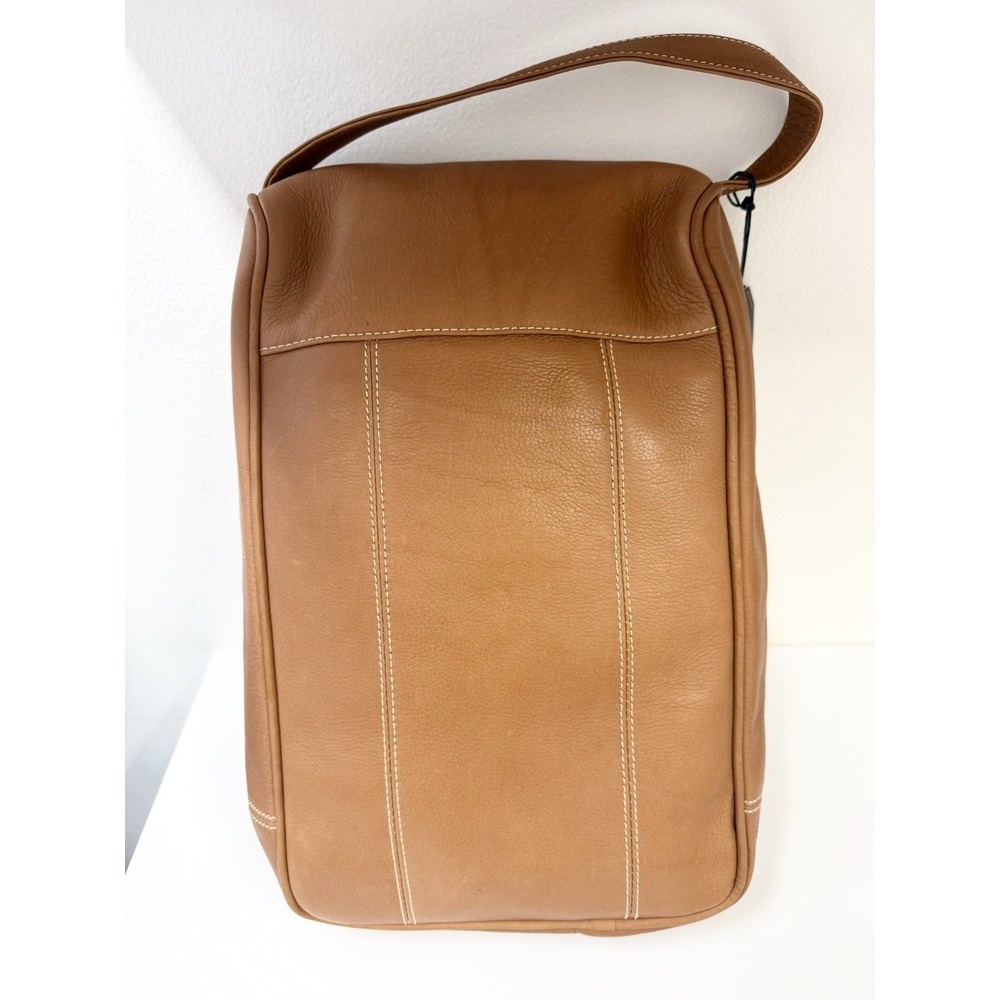 NWT Links and Kings Heritage Shoe Bag Crown Tan Leather W - Picture 3 of 8